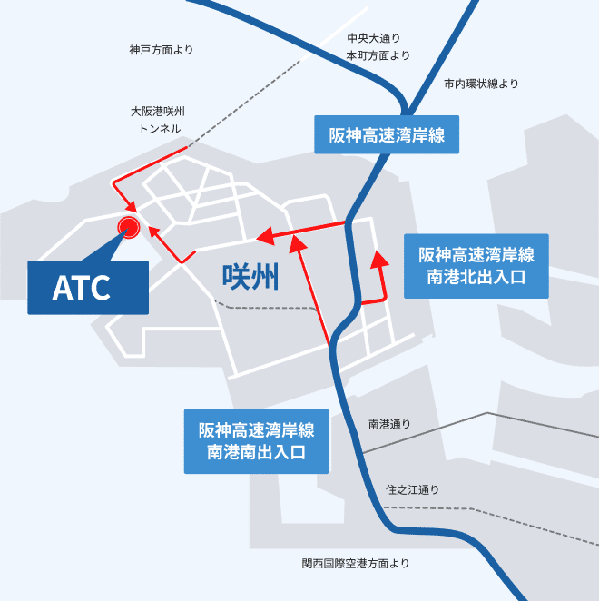 お車アクセスルート図