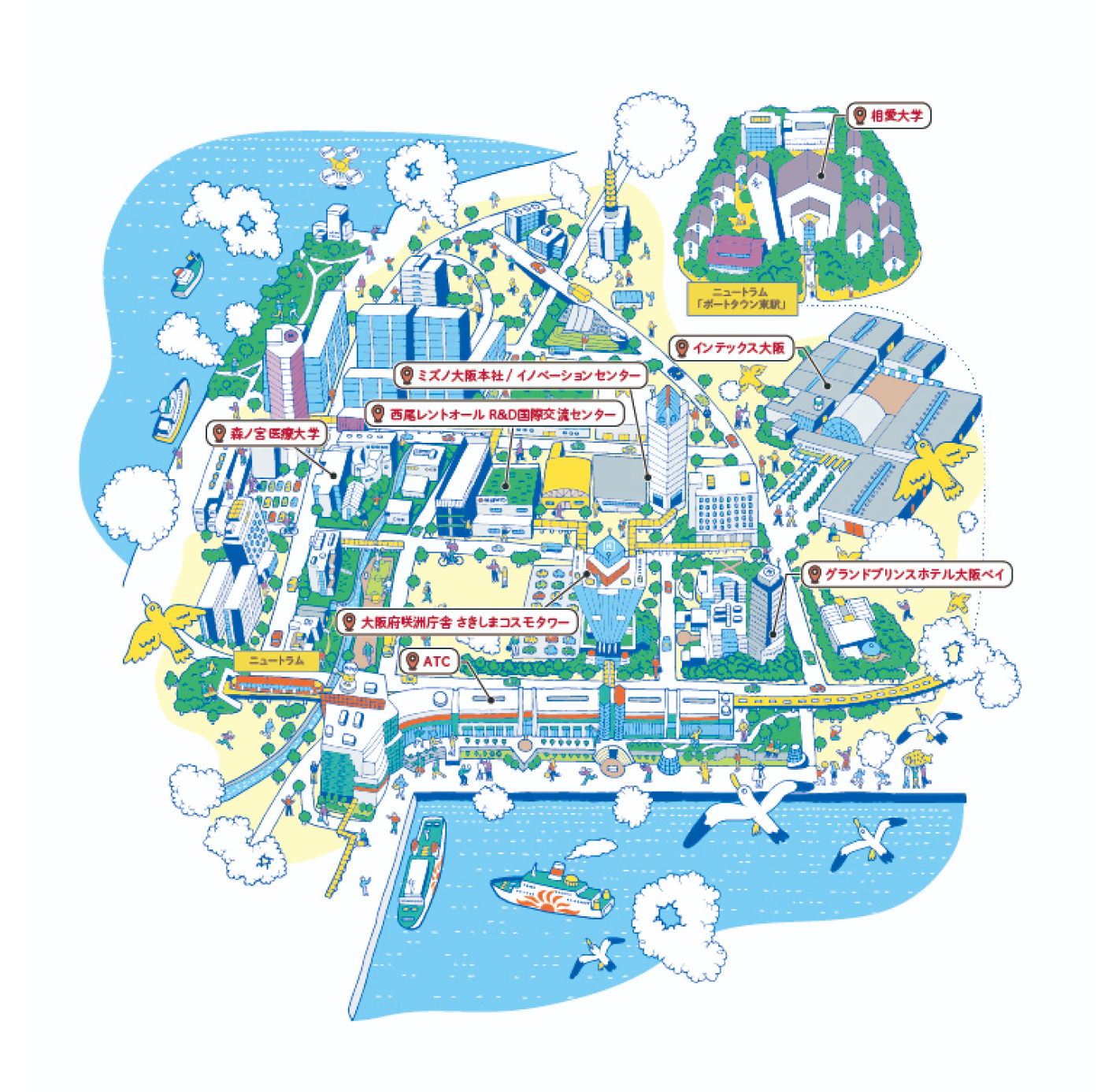 ATC周辺エリアマップ