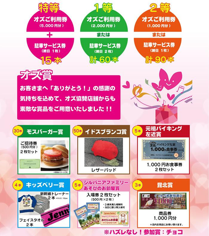 オズのバレンタイン抽選会