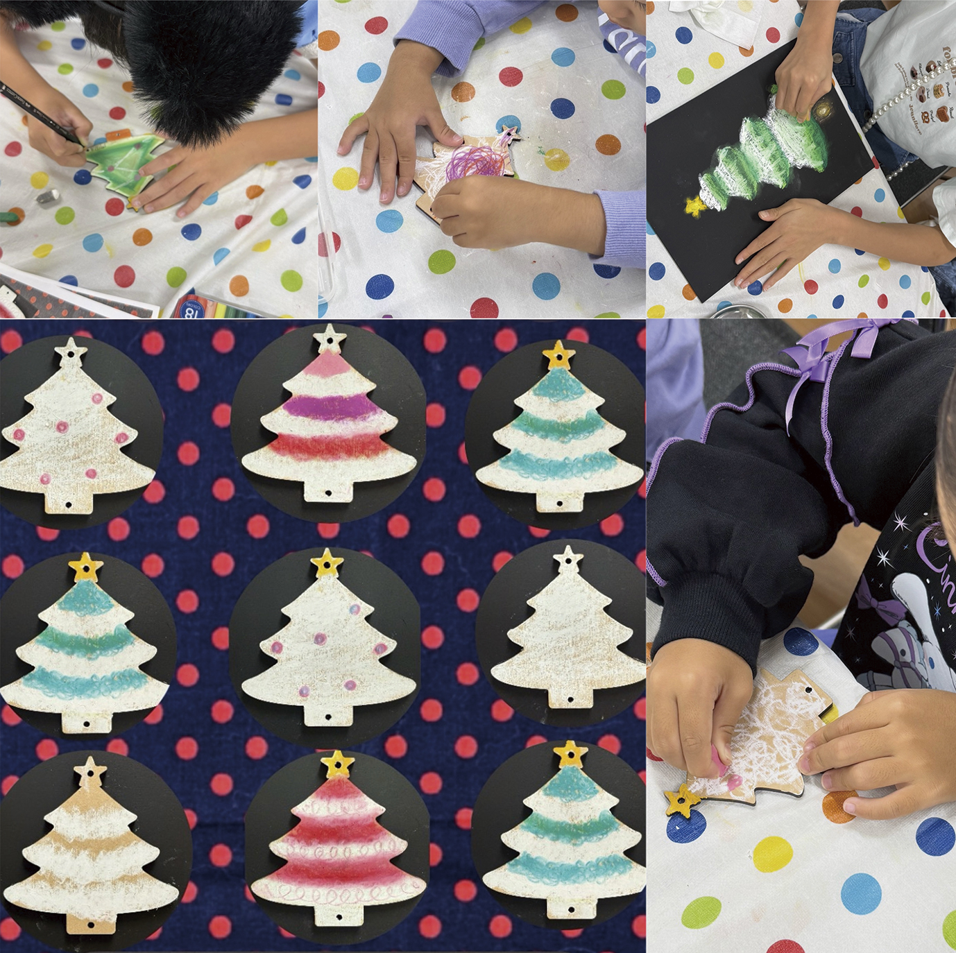 チョークアートでクリスマスのオーナメントを作ろう!
